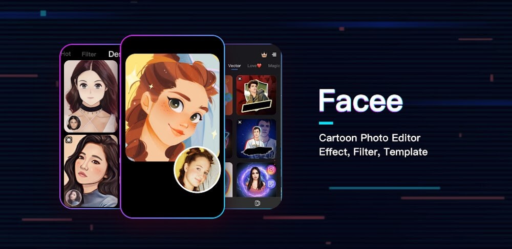 Cover Image of Cartoon Photo Editor: Facee v2.2.0 MOD APK (VIP Unlocked)