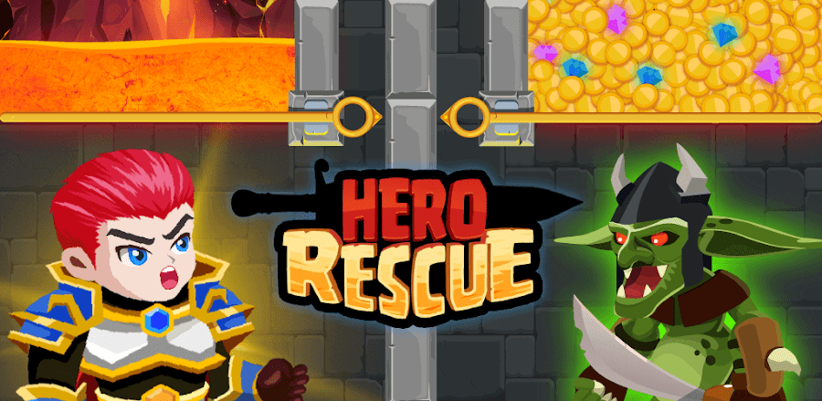 Cover Image of Hero Rescue v1.3.1 MOD APK (Unlimited Coins, Hearts)